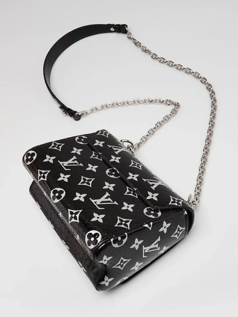 Louis Vuitton Black/Silver Monogram Python Twist PM Bag